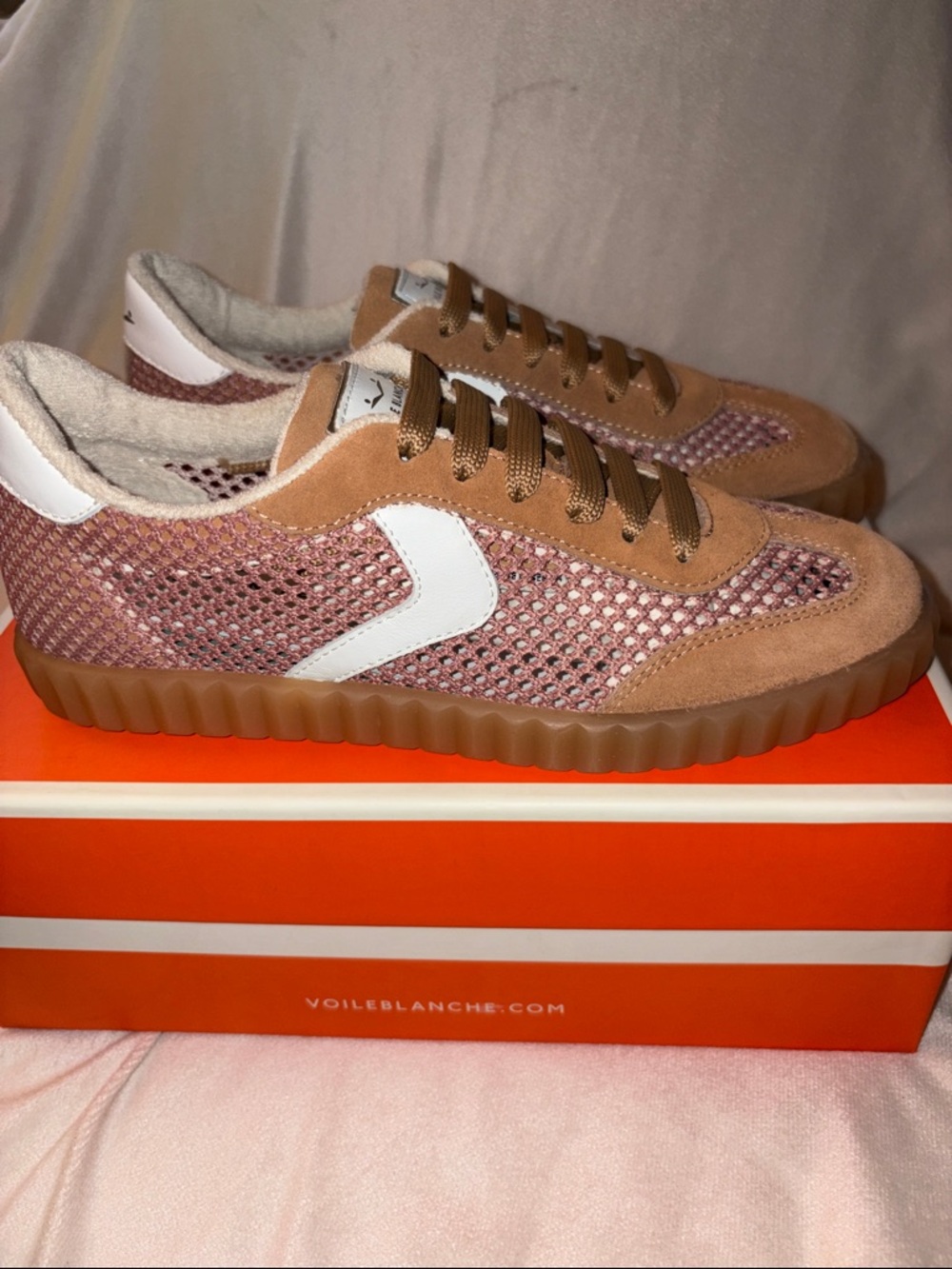 NWT VOILE BLANCHE Ines Sneaker in Sienna Rose - Picture 10 of 16